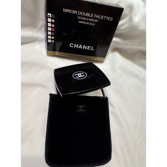 CHANEL Other - Chanel Miroir Double Facettes Mirror Duo 137.500 Black Compact with Pouch Box